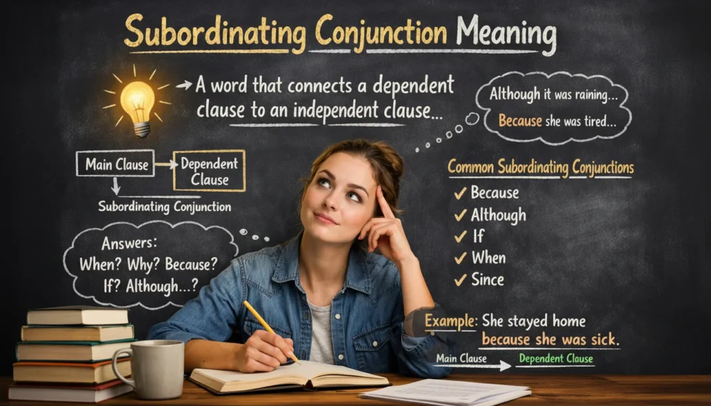 subordinating conjunction meaning